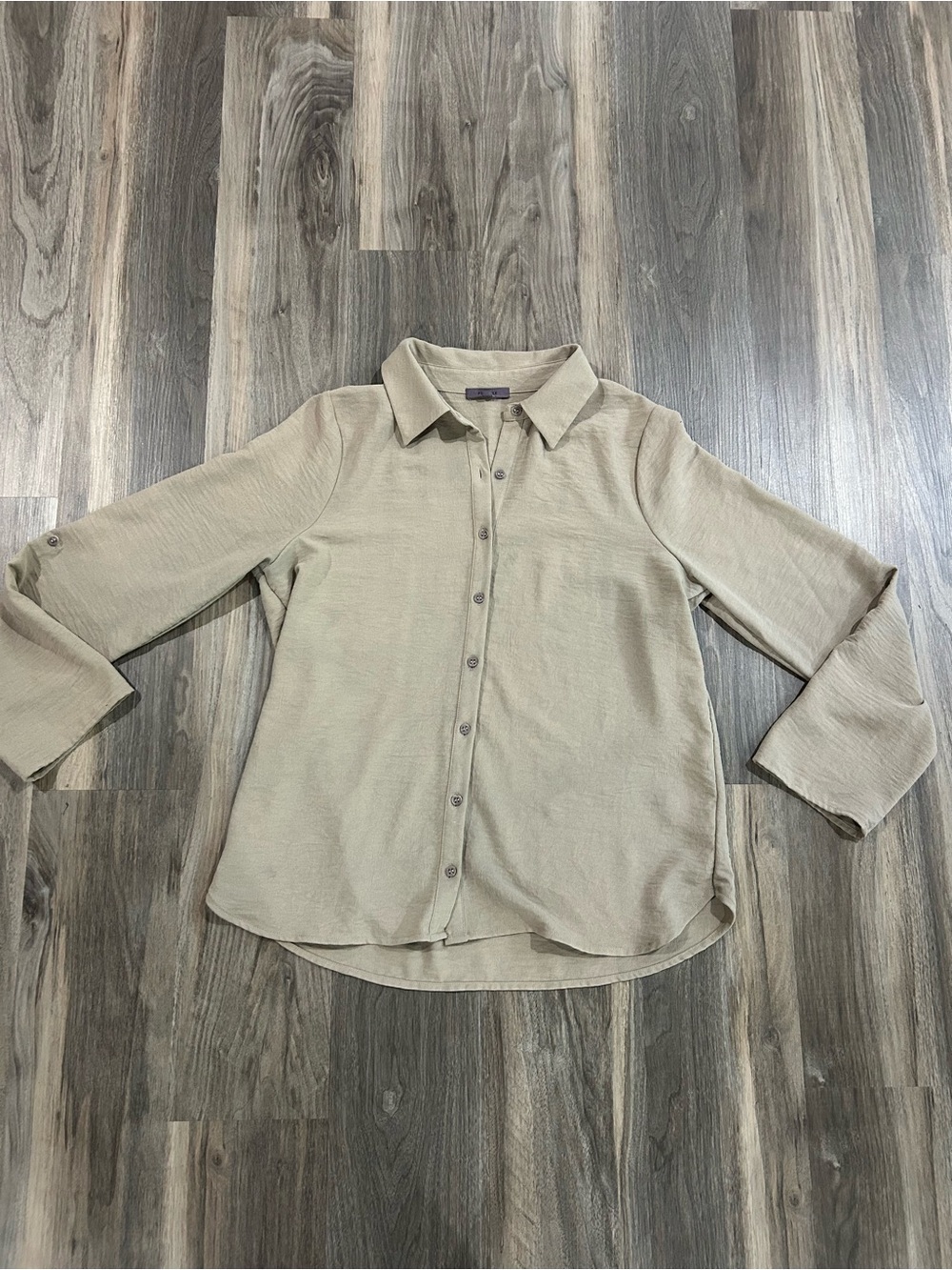 Pleione Olive-Tan Collared Button Shirt